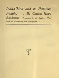 Indo-China and its primitive people