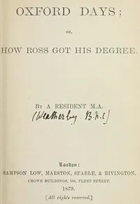 Oxford Days; or, How Ross Got His Degree