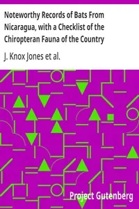 Noteworthy Records of Bats From Nicaragua, with a Checklist of the Chiropteran Fauna of the Country