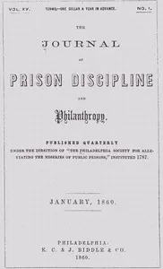 The journal of prison discipline and philanthropy (Vol. XV, No. I, January 1860)
