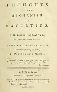 Thoughts on the mechanism of societies
