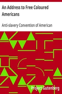 An Address to Free Coloured Americans