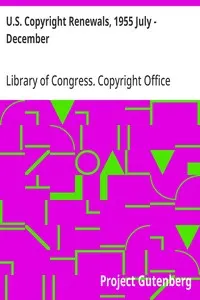 U.S. Copyright Renewals, 1955 July - December