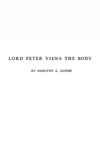 Lord Peter views the body