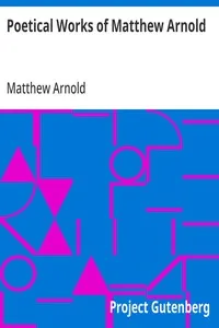 Poetical Works of Matthew Arnold