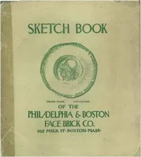 Sketchbook of the Philadelphia & Boston Face Brick Co.