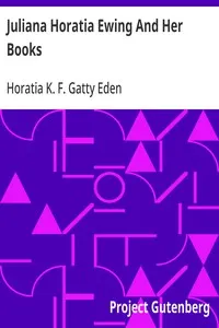 Juliana Horatia Ewing And Her Books