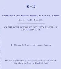 On the distribution of intensity in stellar absorption lines