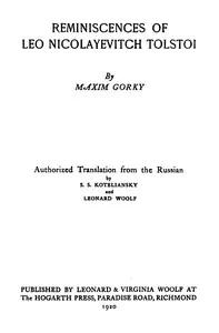 Reminiscences of Leo Nicolayevitch Tolstoi