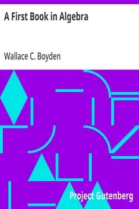 A First Book in Algebra