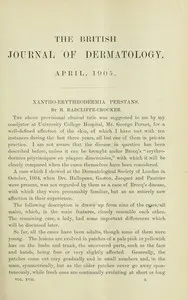 The British Journal of Dermatology, April 1905