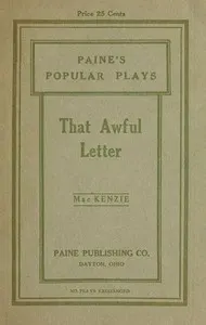 That Awful Letter: A Comedy for Girls