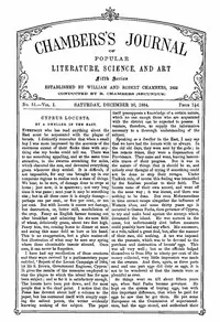 Chambers's Journal of Popular Literature, Science, and Art, Fifth Series, No. 51, Vol. I, December 20, 1884