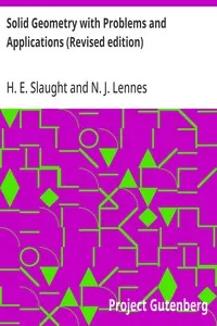Solid Geometry with Problems and Applications (Revised edition)