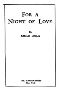 For a Night of Love
