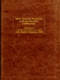 Meta toluene sulphonic acid and related compounds
