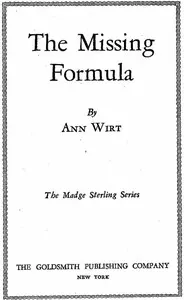 The Missing Formula: Madge Sterling Series, #1