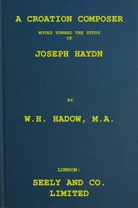 A Croatian composer : $b notes toward the study of Joseph Haydn