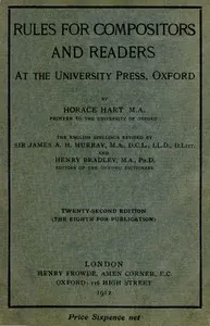 Rules for compositors and readers at the University Press, Oxford