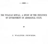 The Tusayan ritual: A study on the influence of environment on aboriginal cults