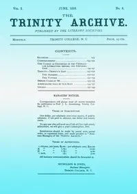 The Trinity Archive, Vol. I, No. 8, June 1888